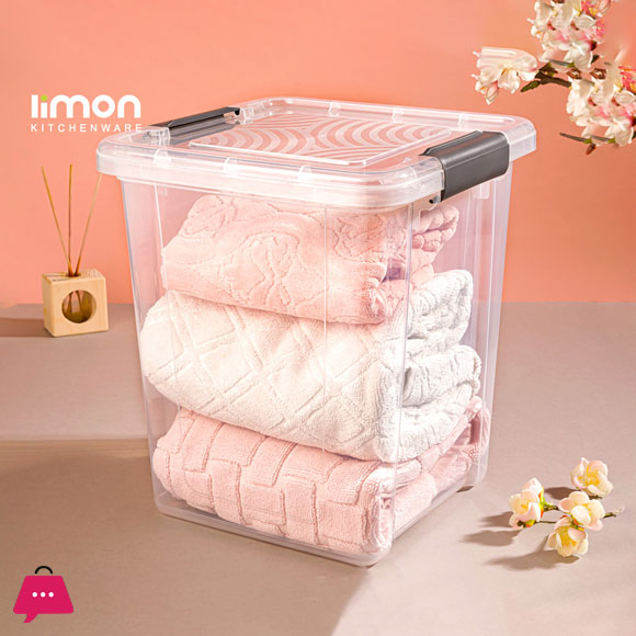 Limon Transparent Square Rice Storage Container 8-Liter