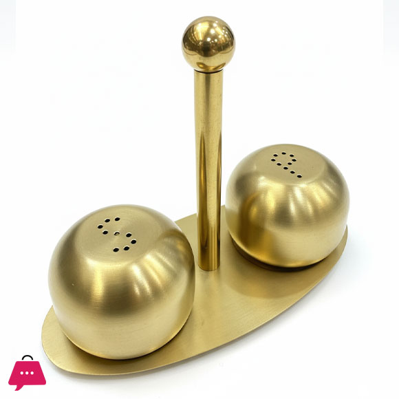 Stainless Steels Salts Peppers Shaker Set With Stand