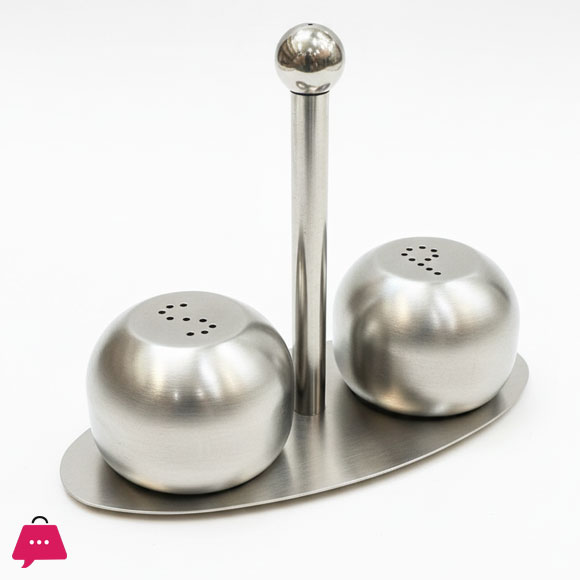 Stainless Steels Salts Peppers Shaker Set With Stand