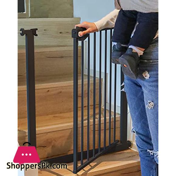 UBRAVOO Baby Gate for Doors and Stairs, Height 100 cm, Safety Pet Gate, Automatic Closure, Triple Locking, JLB-MD01