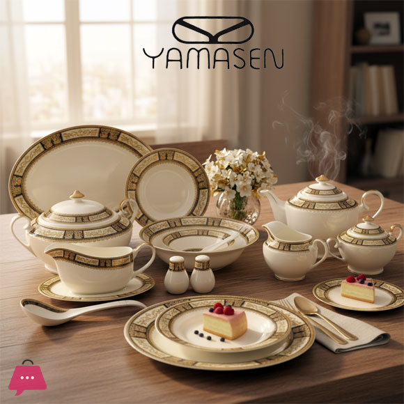 Yamasen Japan Dinner Set of 75 Pieces - 8-Person Serving 103 Pieces - 12-Person Serving