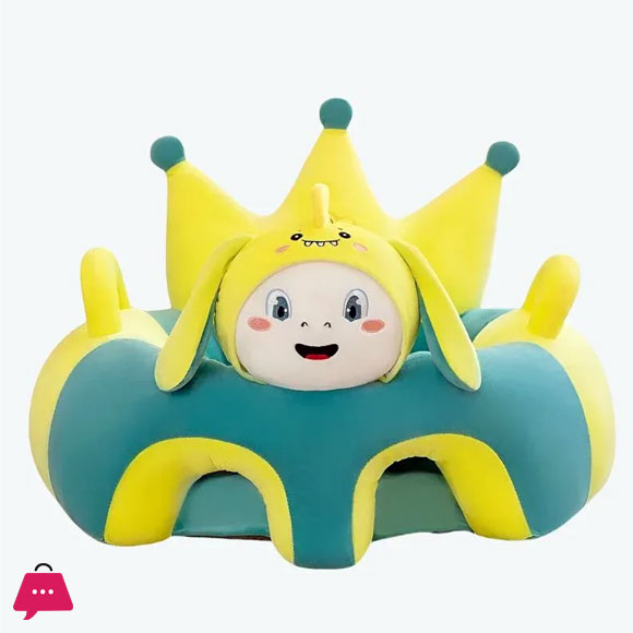 Baby Support Seat Plush Cartoon Pattern Comfortable Chair for Learning to Sit, Baby Washable 6M+