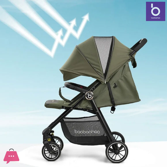 Baobaohao Lightweight Baby Stroller One Click Collection Can Sit or Lie Down Portable and Lightweight Baby Stroller A5