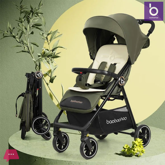 Baobaohao Lightweight Baby Stroller One Click Collection Can Sit or Lie Down Portable and Lightweight Baby Stroller A5