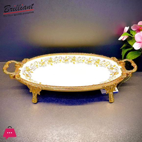 BRILLIANT Royal Bloom Serving Platter BR5021 – 42 x 21 x 6 cm