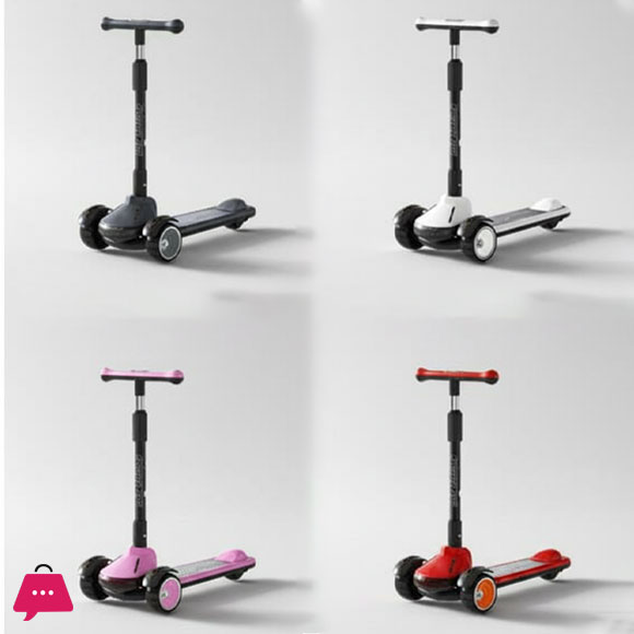 Childrens Scooter for Ages 3-12 Flashing Foldable Anti Tipping Gliding