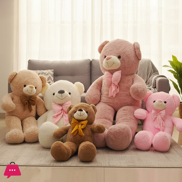 Cute And Soft Teddy Bear With Bow Plush Stuffed Teddy Bear Toys for Baby Shower, Birthday ,Valentines day