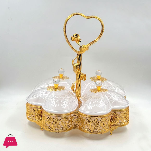 Divided Serving Platter Dryfruits Container for Wedding Dining Room Party