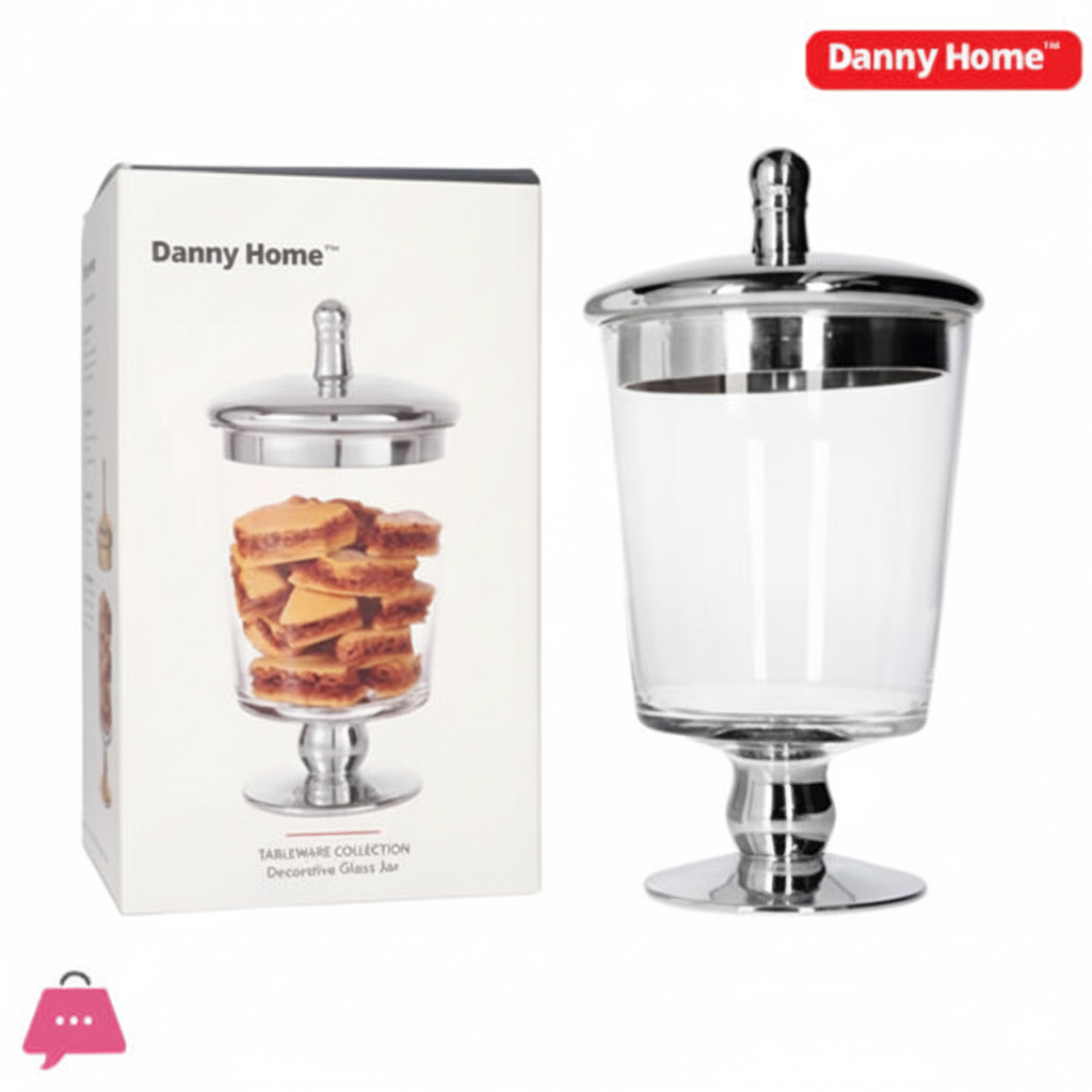 Danny Home Decorative Cookie Glass Jar 23.5cm