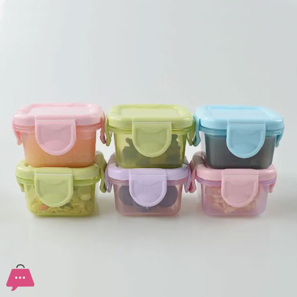 Food Storage Container Small Storage Box with Leakproof Lid Pack of 4