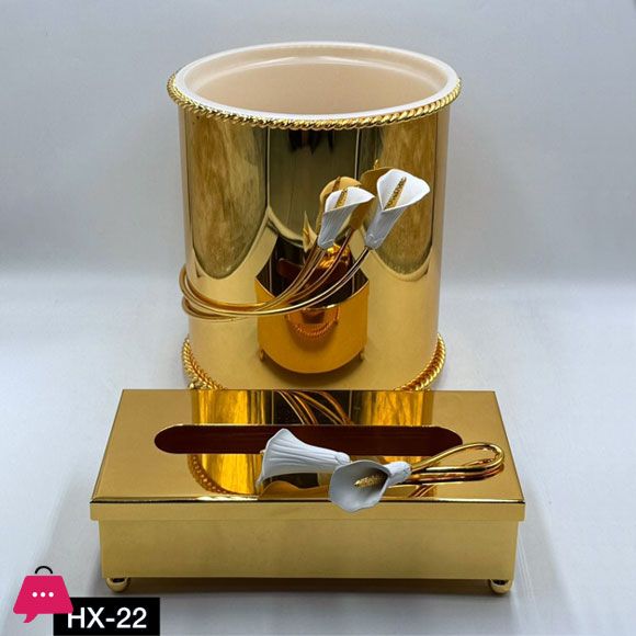 Golden Lily Dustbin Tissue Box Set TA2588