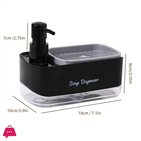 Hand and Dish Soap Dispenser Set Detergent Dispenser 2-in-1 Countertop Soap Pump Dispenser for Kitchen Sink