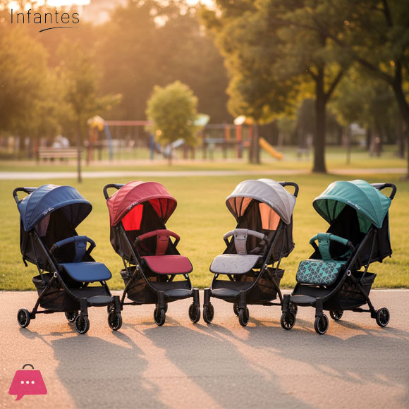 Infantes Baby Stroller One Hand Folding with Suspension