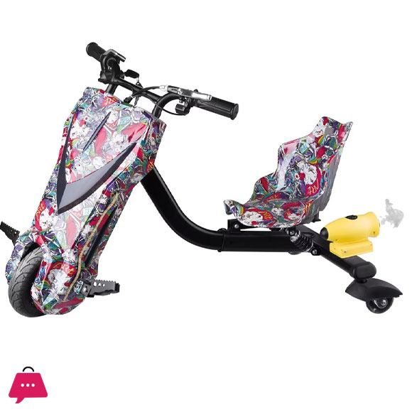 Kids Electric 360 Degree Drifting Trike Bike Drifter Scooter New Smoke Features