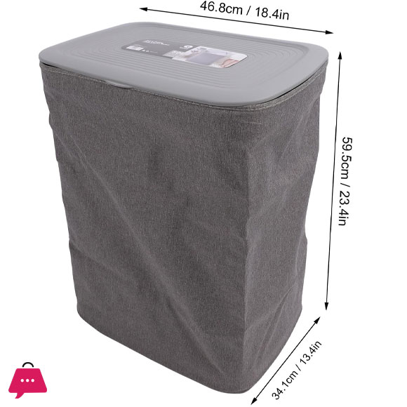 Laundry Basket with Lid Dual Compartment Design Laundry Hamper for Bathroom Laundry