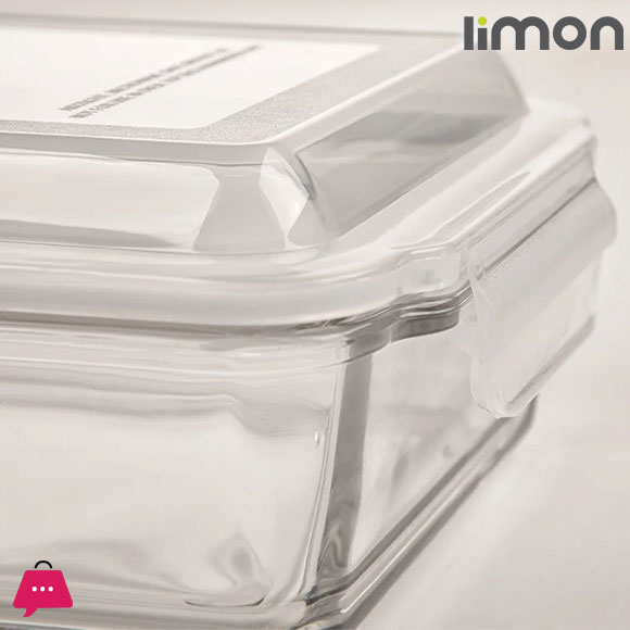 Limon Glass Baking Tray with Lid Rectangular Baking Dish 1.4 Liter - Iran Made