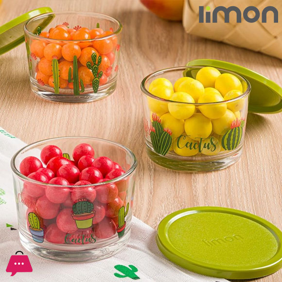 Limon Glass Container With Lid 190ml