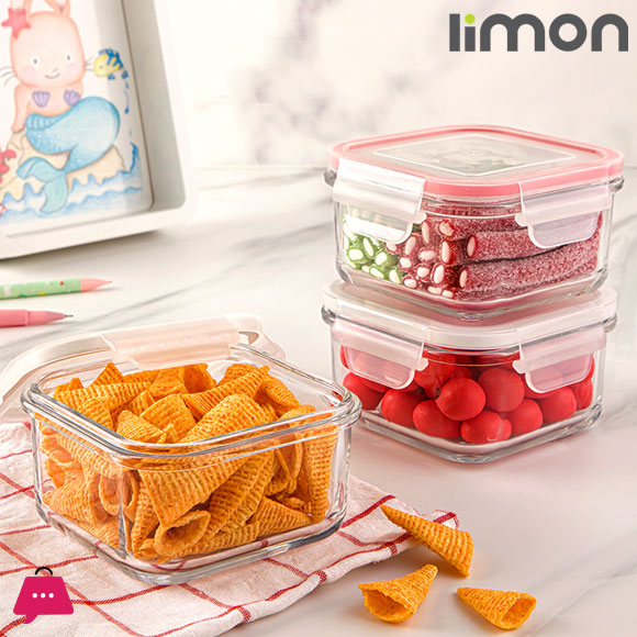 Limon Glass Containers with Lid