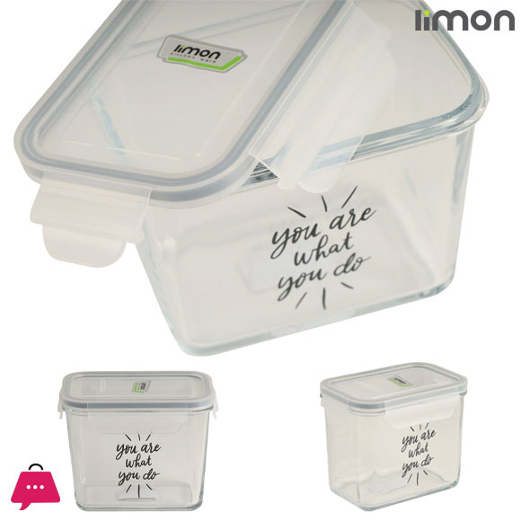 Limon Glass Food Storage Jar With Lid - 920ML