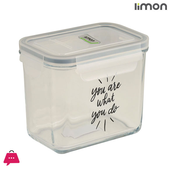 Limon Glass Food Storage Jar With Lid - 920ML