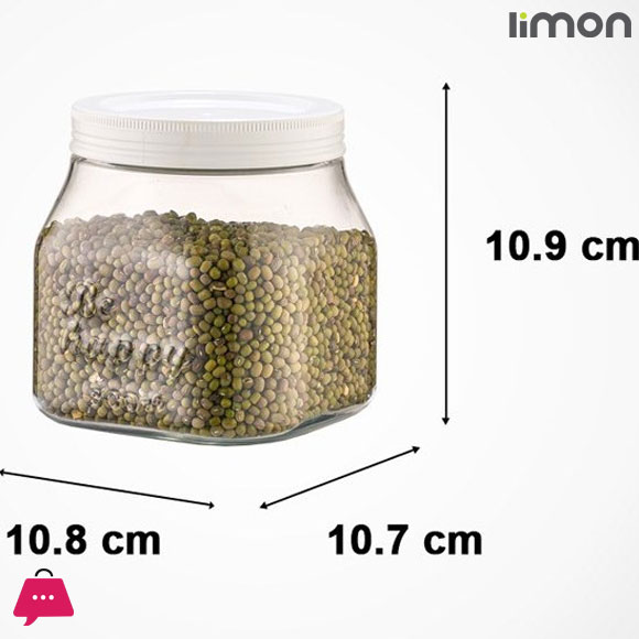 limon Glass Square Pet Spice Jar 800ml