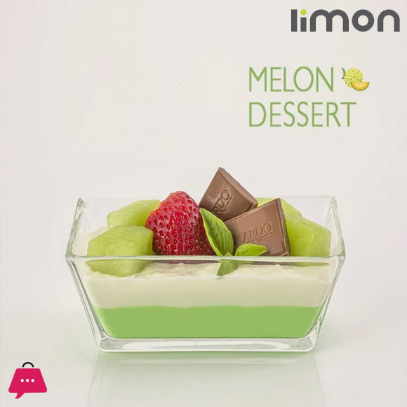 Limon Rectangle Dessert Glass Bowl Pack of 6 Pcs 200ml Iran Made