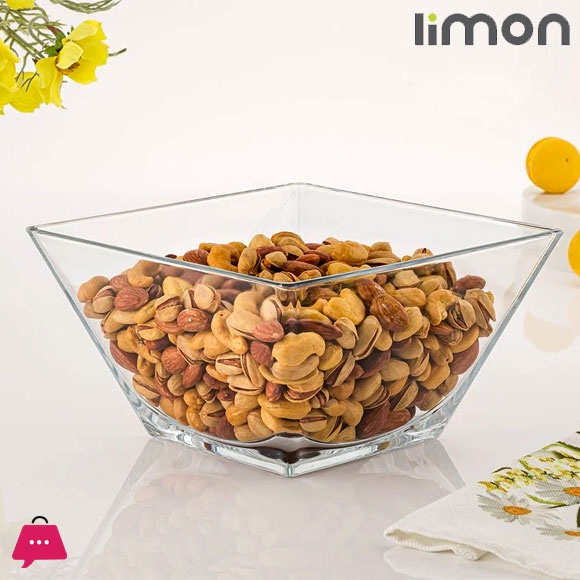Limon Square Glass Serving Bowl 1200ml