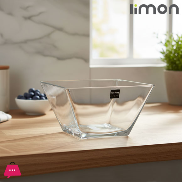Limon Square Glass Serving Bowl 1200ml