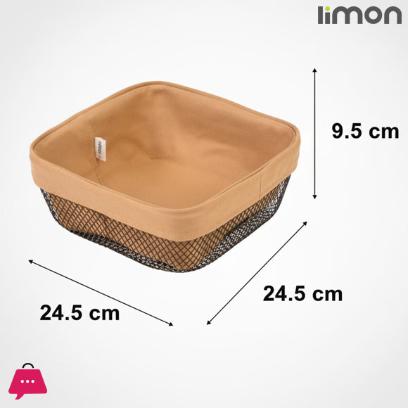 Limon Square Metal Fruit Basket