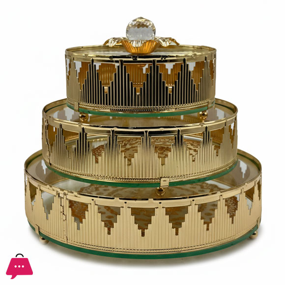 Luxury 3-Piece Golden Bonbonniere Set