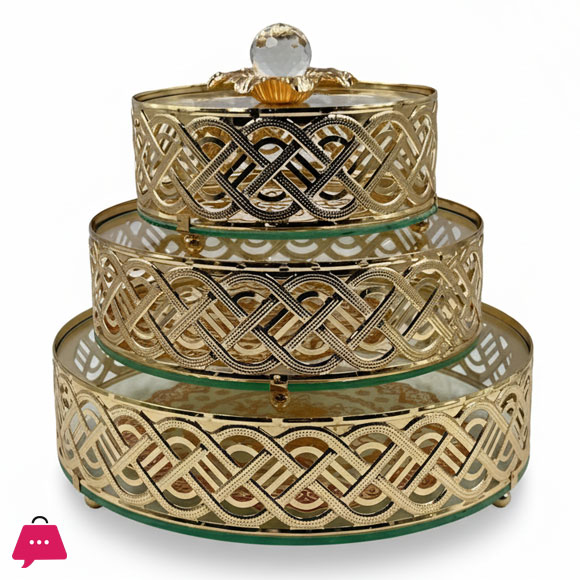 Luxury 3-Piece Golden Bonbonniere Set