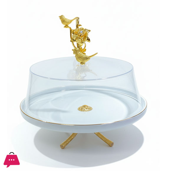 Luxury Elegant Cake Dish with Cover