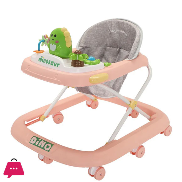 New Baby Walker with Music Light One Key Fold