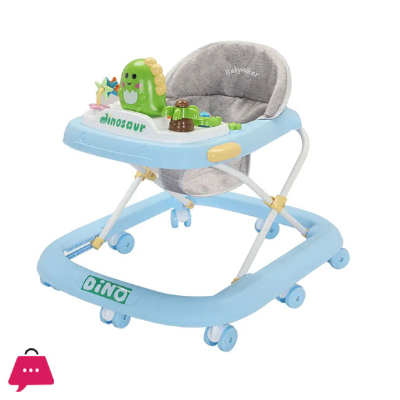 New Baby Walker with Music Light One Key Fold