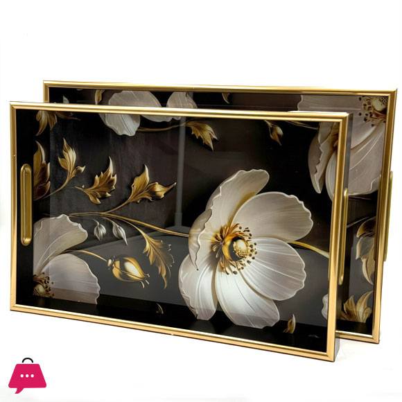 Rectangle Wooden Acrylic Tray in Different Designs Serving Tray