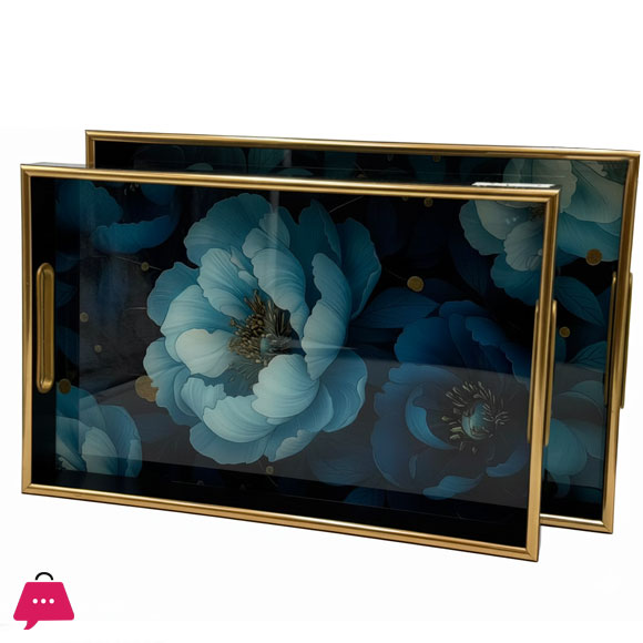 Rectangle Wooden Acrylic Tray in Different Designs Serving Tray