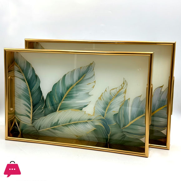 Rectangle Wooden Acrylic Tray in Different Designs Serving Tray