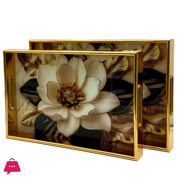 Rectangle Wooden Acrylic Tray in Different Designs Serving Tray