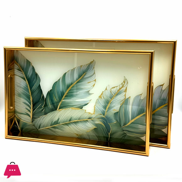 Rectangle Wooden Acrylic Tray in Different Designs Serving Tray