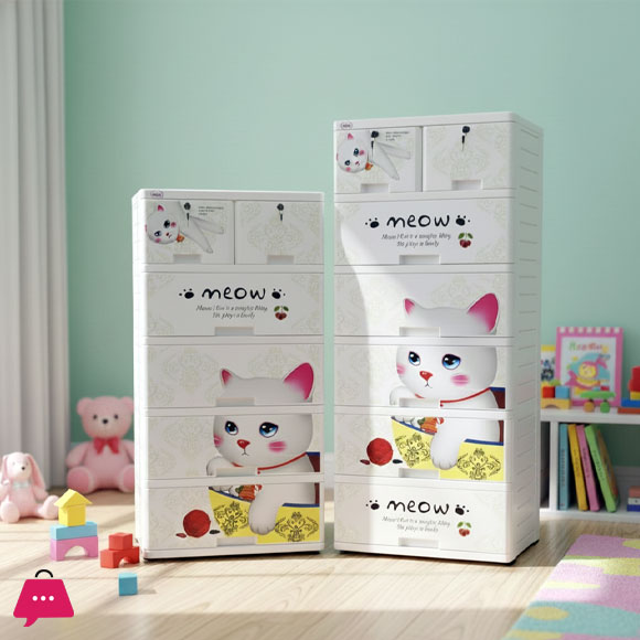 Sonati Cartoon Meow Wardrobe Drawer (5+2)