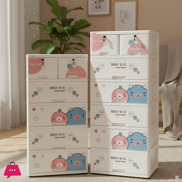 Sonati Cartoon Seal Wardrobe Drawer (4+2)