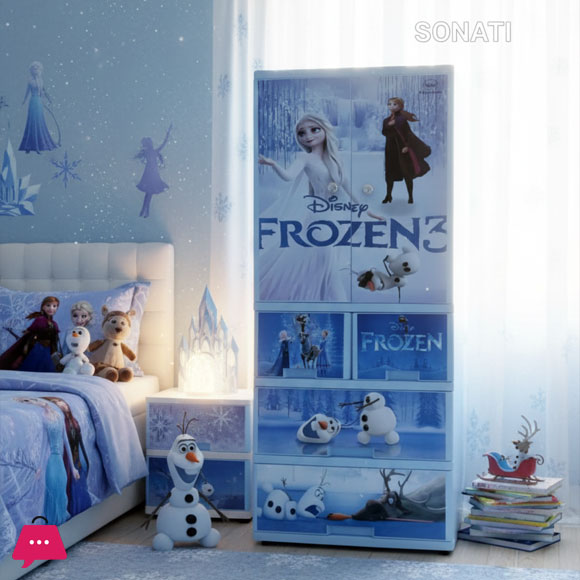 Sonati Frozen Wardrobe Multipurpose Staorage Drawer 2+2 Hanging