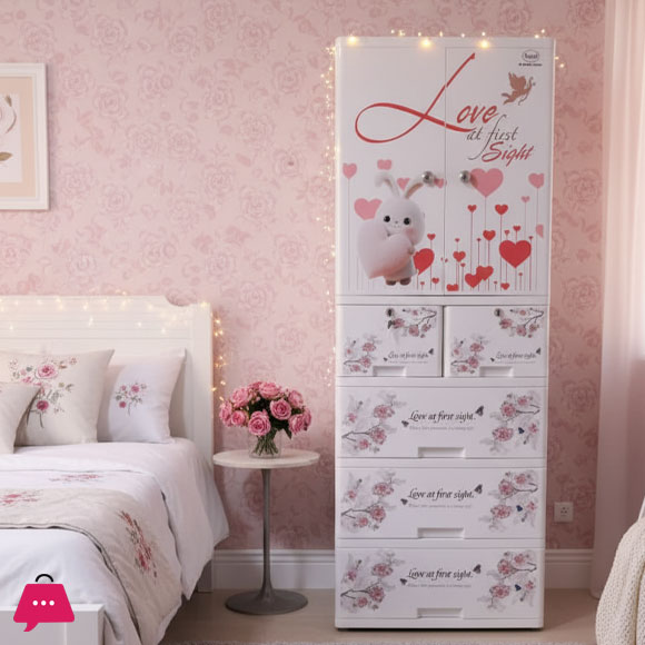 Sonati Love At First Sight Drawer – Toy Almari Hanging Portion Cupboard Decorative Style – Almari Cabinet Portable With Drawer