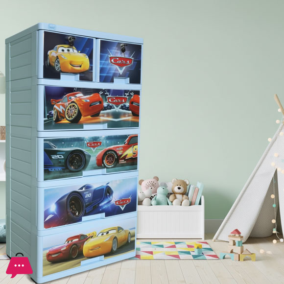 Sonati McQueen Cars Wardrobe Drawer (4+2)