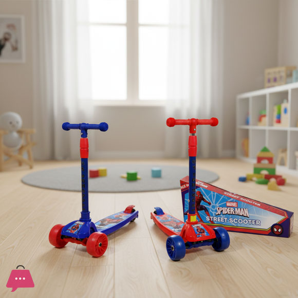 Spider-Man Fiber Plastic 3 Wheel Scooter