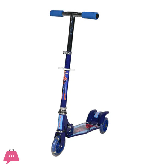 Spiderman Metal Scooty 3 Wheel with Light