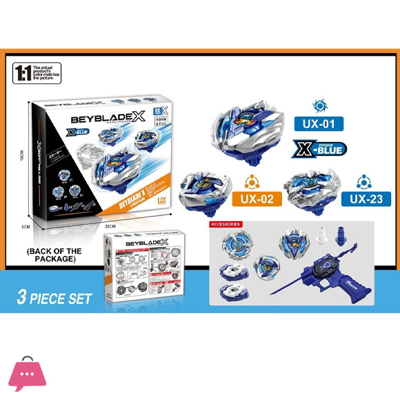1:1 Beyblade X Alloy String Top 3-Pcs Set