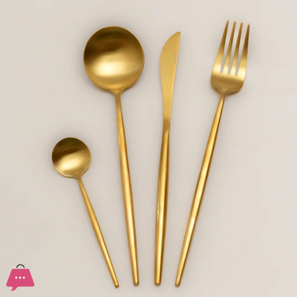 18/10 Stainless Steel Matte Flatware Cutlery Set of 4 Pieces