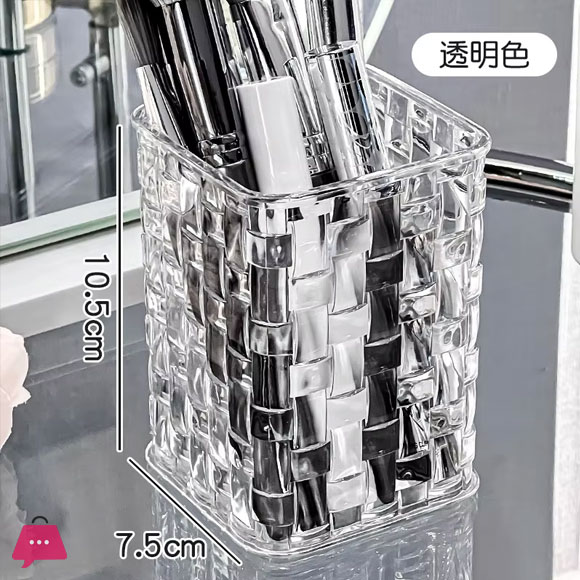 1pc Clear Acrylic Desk Organizer Pen Holder