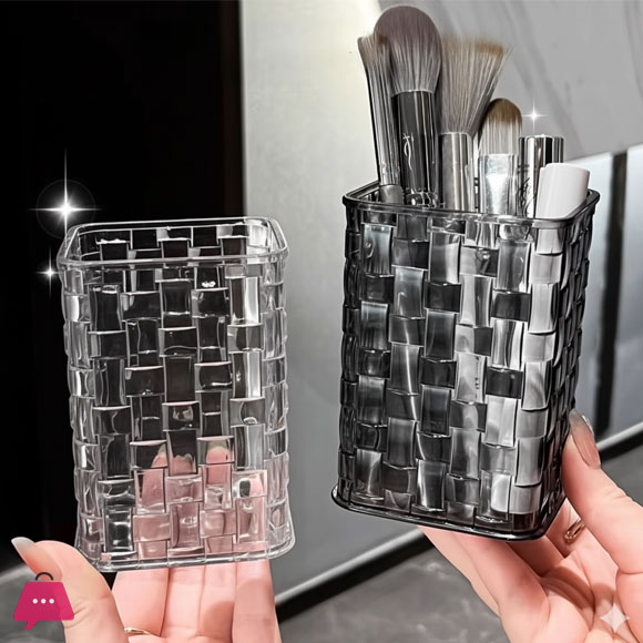 1pc Clear Acrylic Desk Organizer Pen Holder
